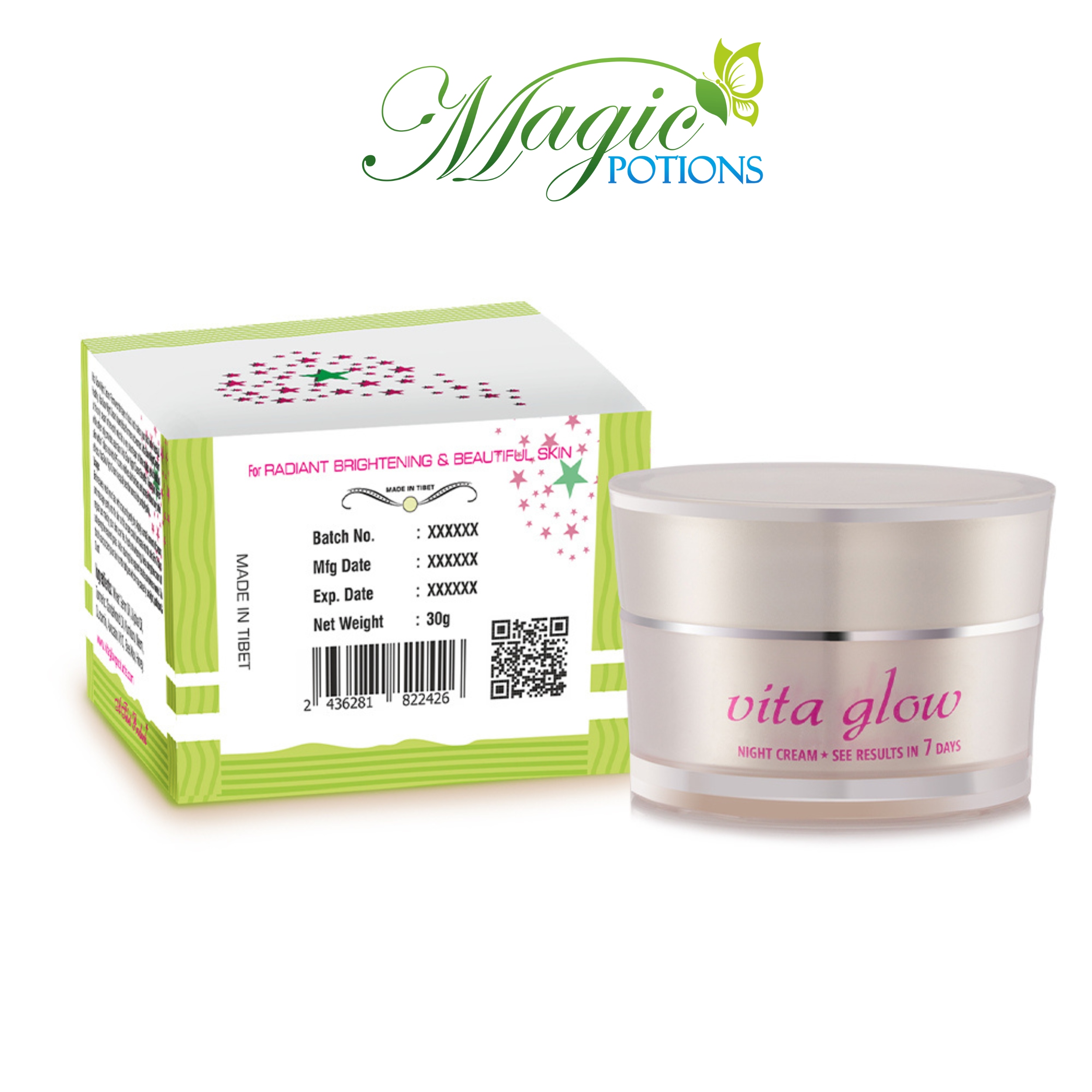 Vita Glow Night Cream for Skin Whitening Authentic 30g