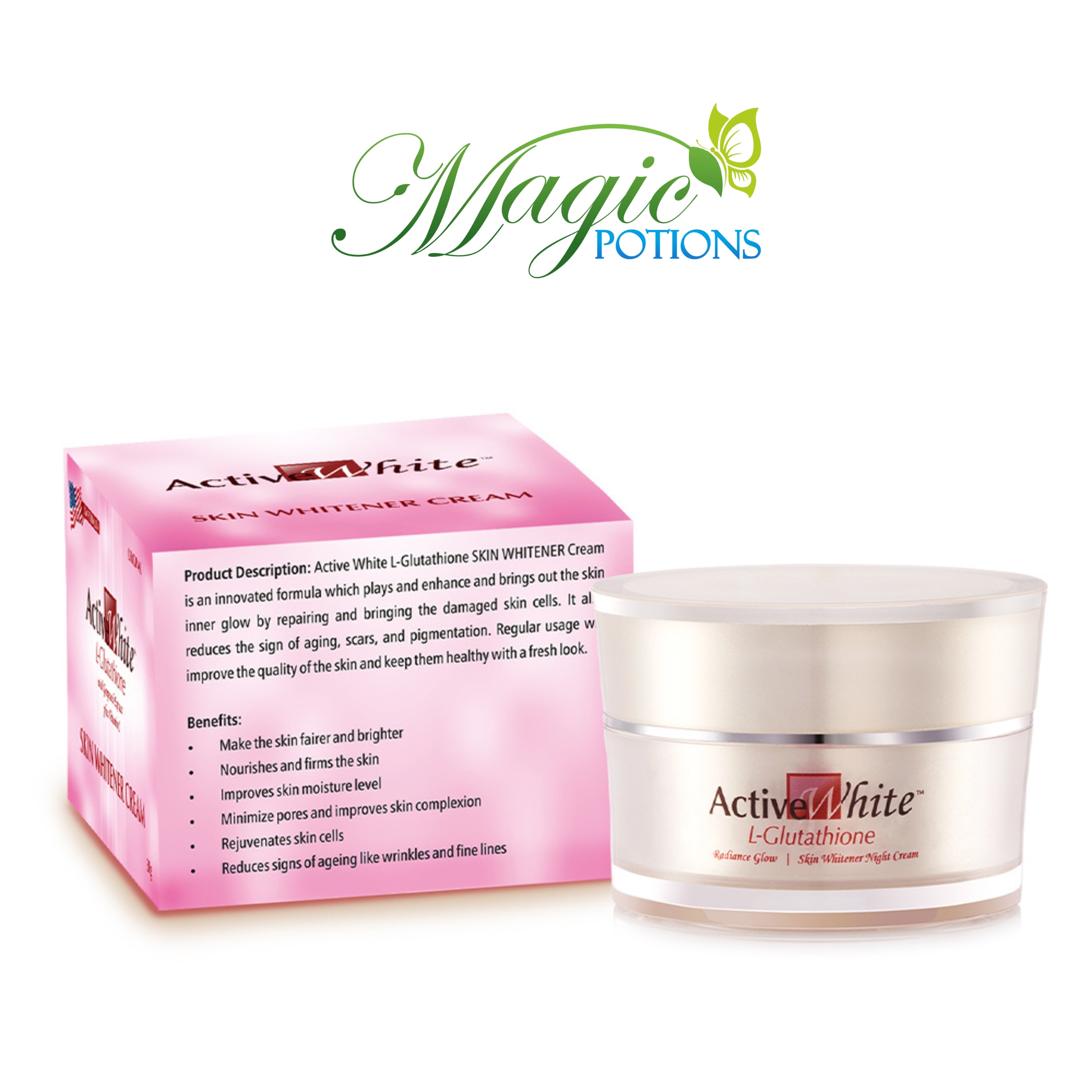 Active White L Glutathione Skin Whitening Cream