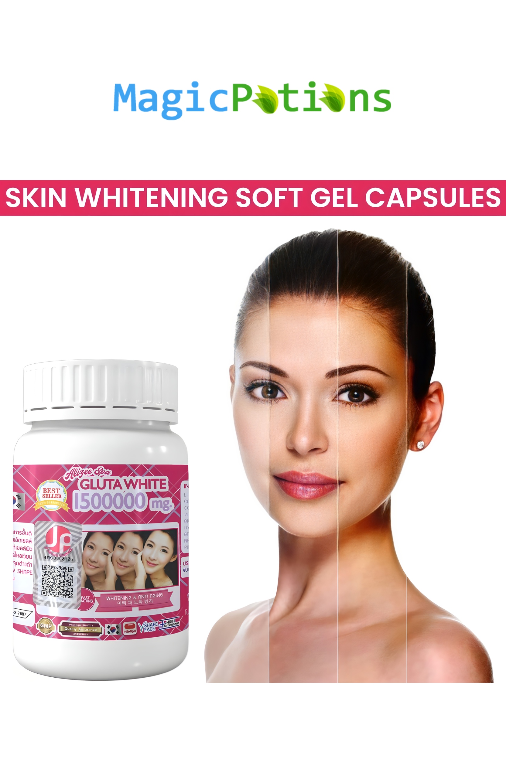 Supreme Gluta White 1500000mg Skin Whitening Softgels