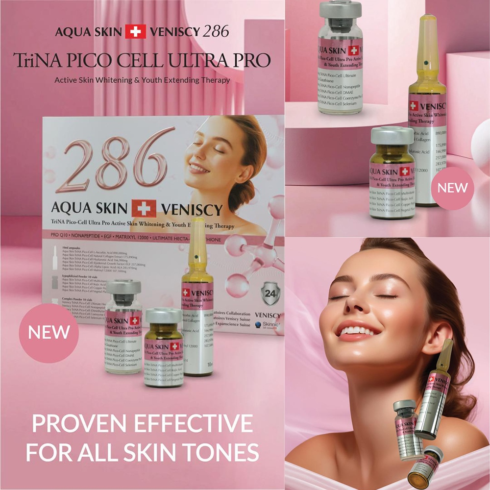 Aqua Skin Veniscy 286 TriNa Pico Cell Glutathione Injection